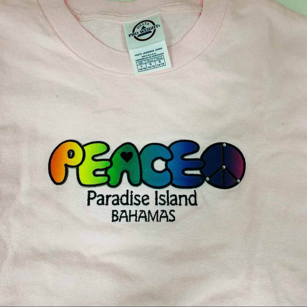 NWOT Pink Bahamas T-Shirt Girls Large